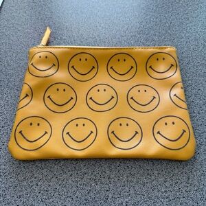 Yellow x Gold Smiley Face Pouch